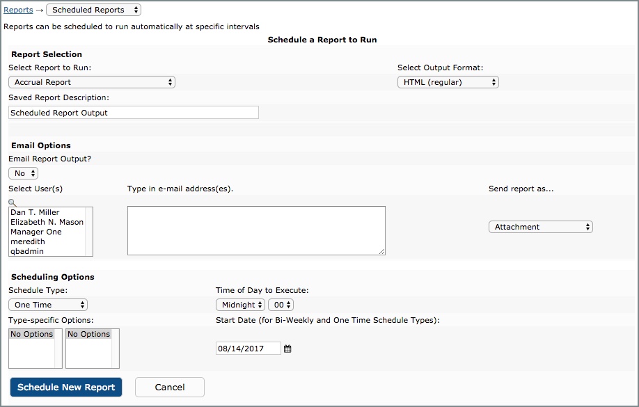 Scheduled Reports