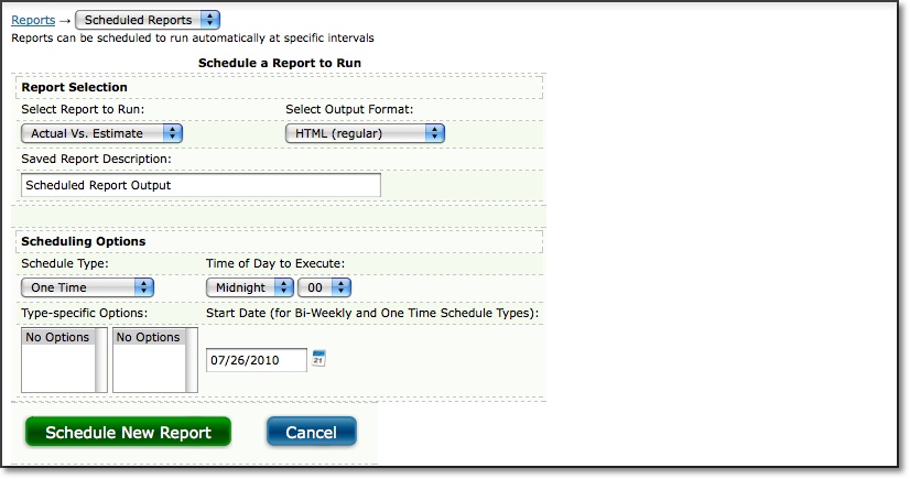 Schedule Reports