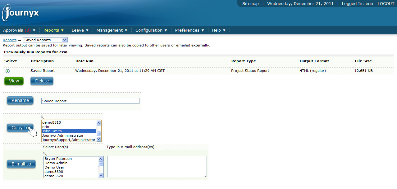 Timesheet Report Sharing